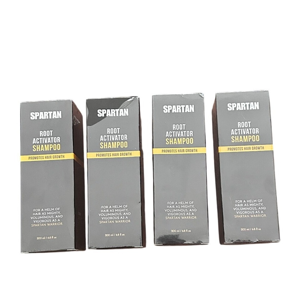 Spartan Root Activator Shampoo 200ml 6.8oz Hair Growth 4 Pack New Sealed Lot